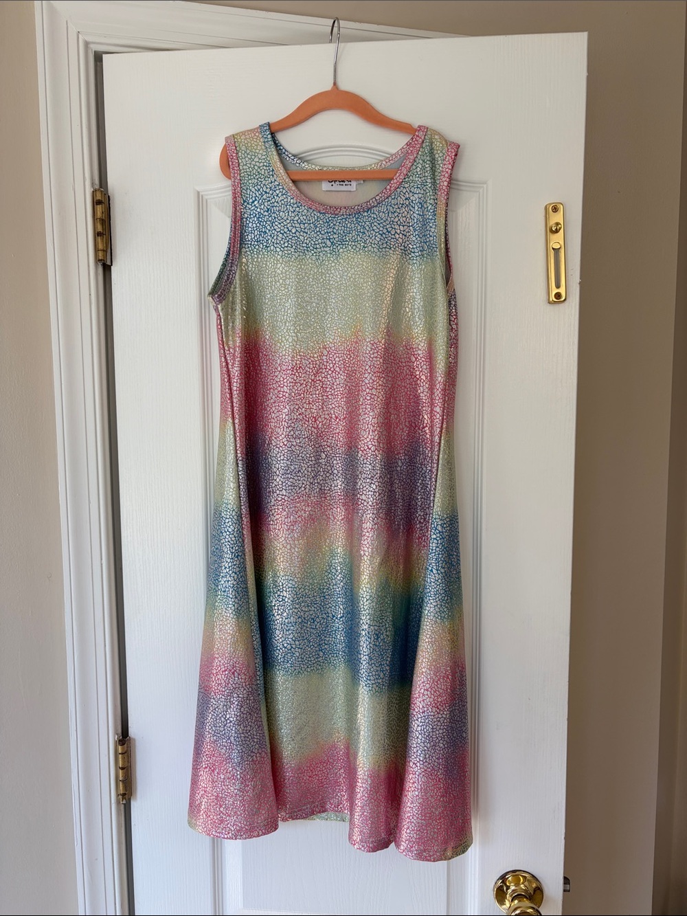 Lola + The Boys Sleeveless Rainbow Speckle Midi Dress -kids size 14